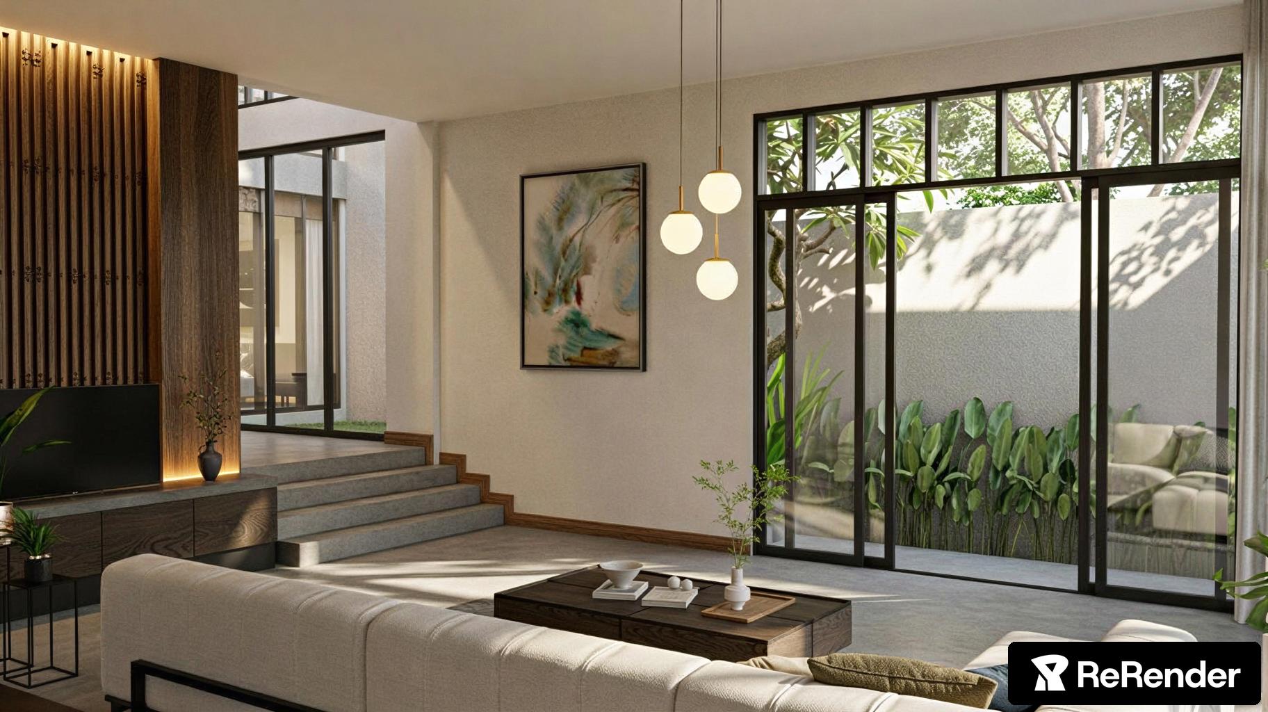 single-family-home in biomorphic - ReRender AI