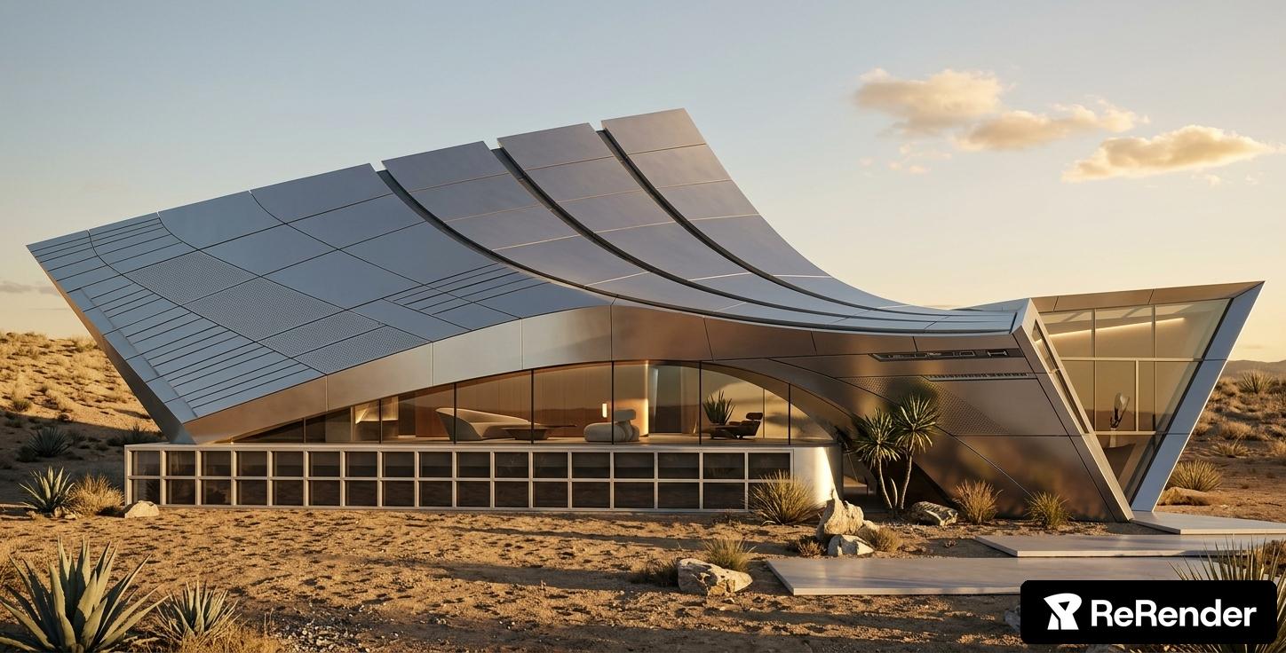 Single Family Home in High Tech style - ReRender AI