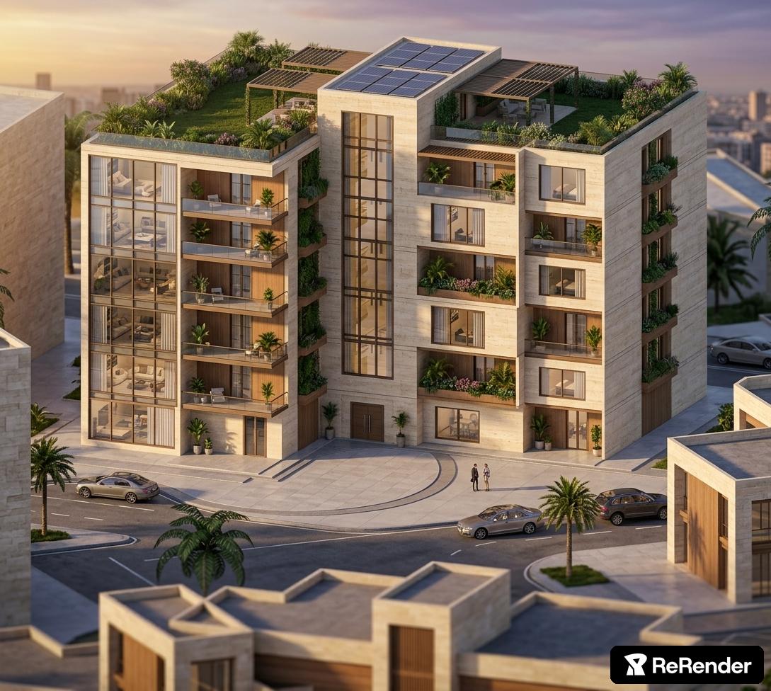 Apartment Complex in Smart City style - ReRender AI