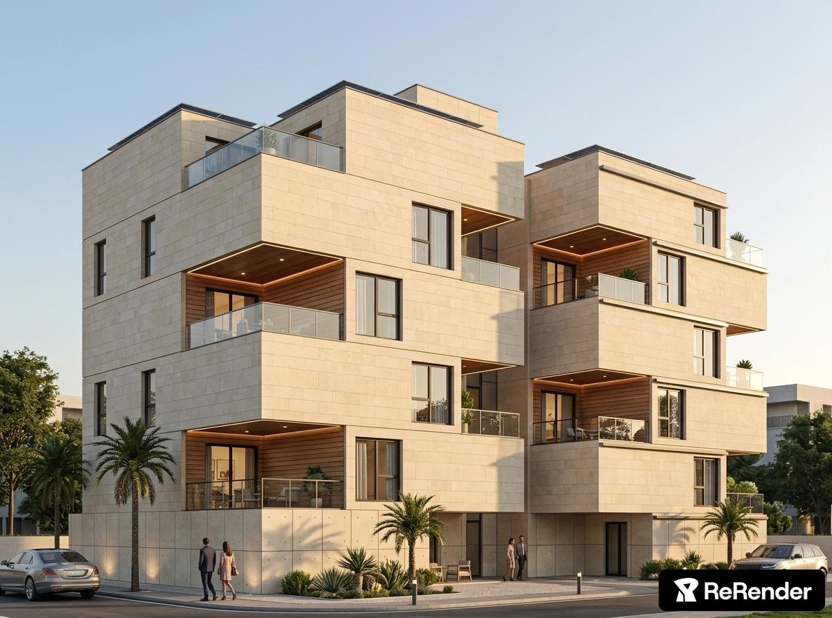 Apartment Complex in Smart City style - ReRender AI